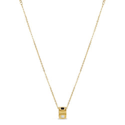 Monochrome Stone Necklace - Gold