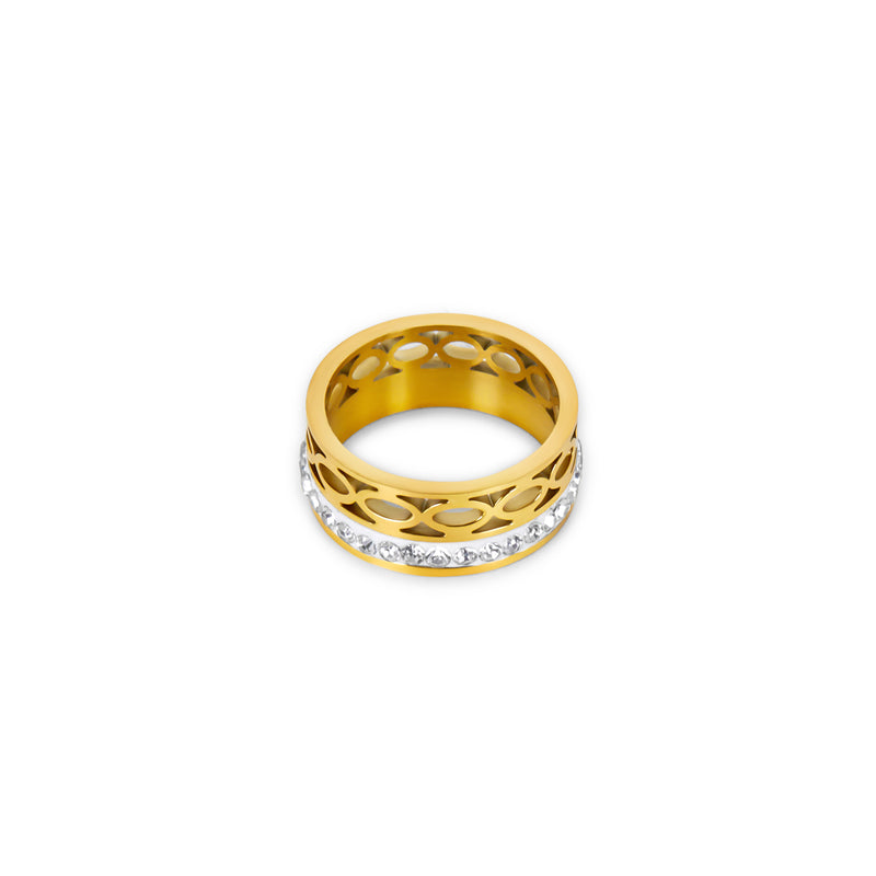Mosaic Stone Ring - Gold