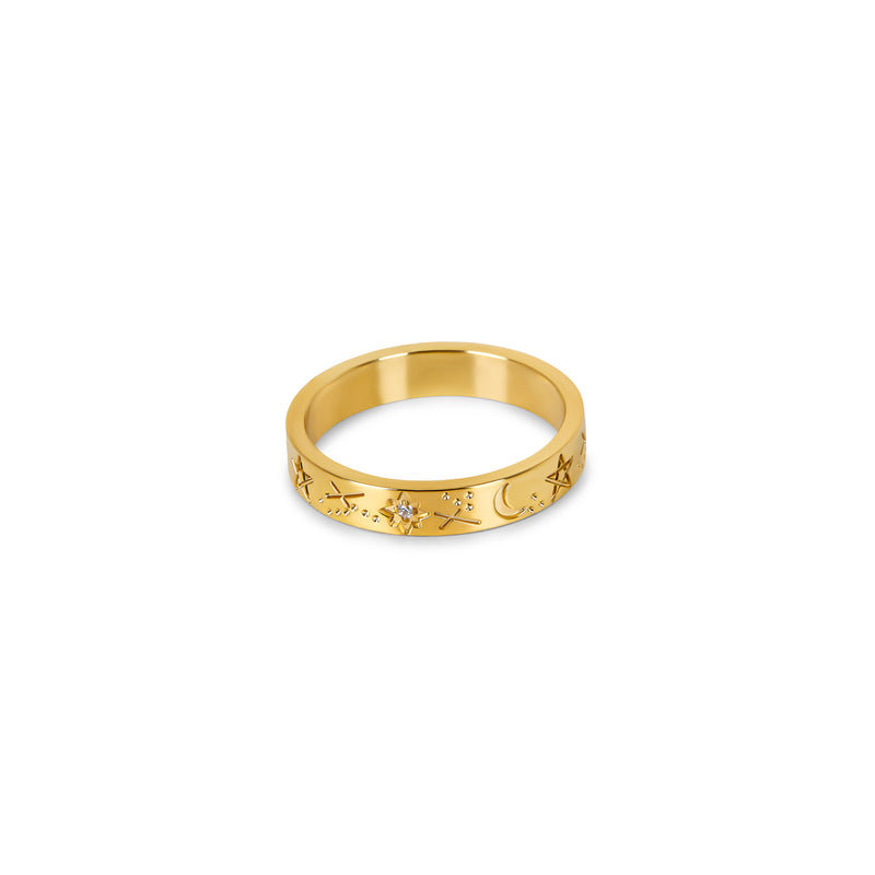 Ineos Stone Ring - Gold