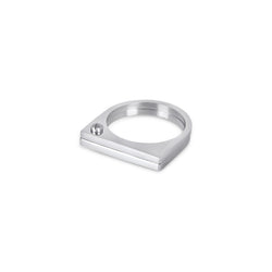 Flat Screwed Ring - Silver