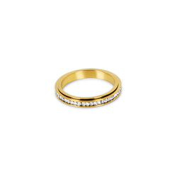 Rotatable Stone Ring - Gold