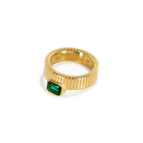 Savannah Ring- Gold/Emerald