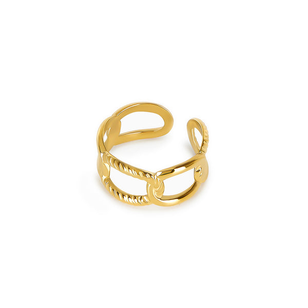 Coco Adjustable Linked Ring - Gold