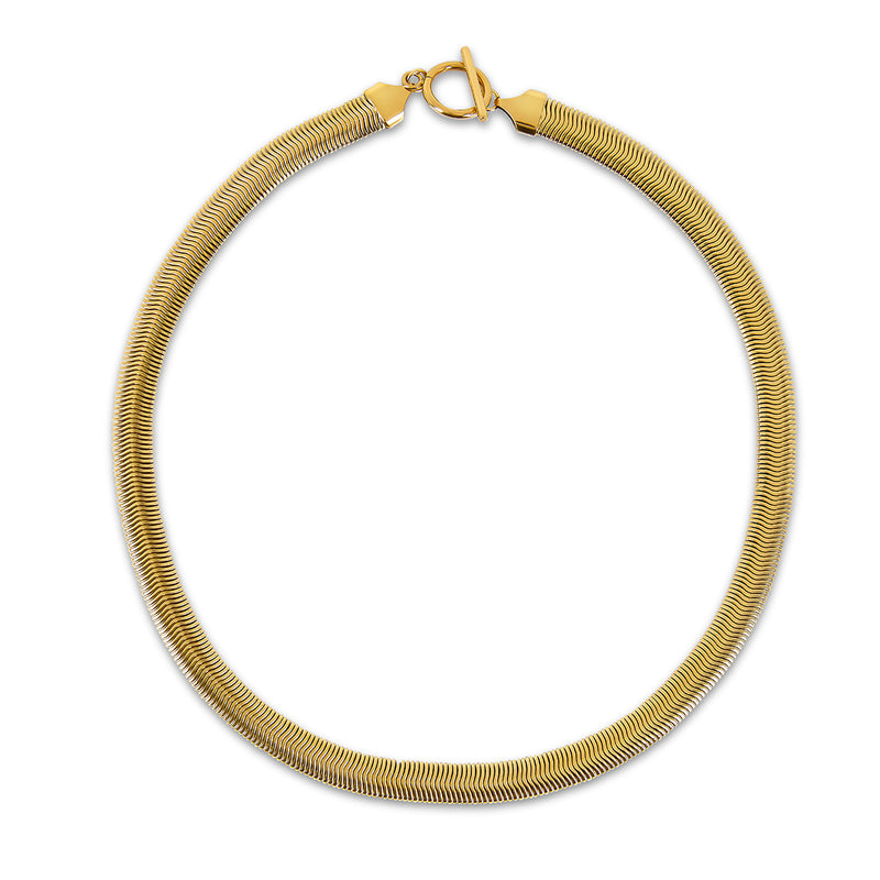Toggle Snake Chain Necklace - Gold