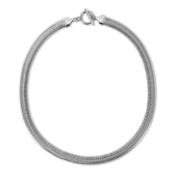 Toggle Snake Chain Necklace- Silver