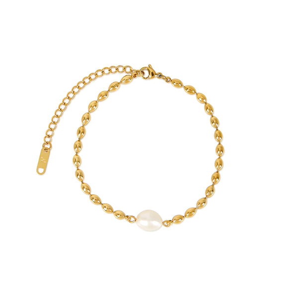 Persia Pearl Chain Bracelet  - Gold