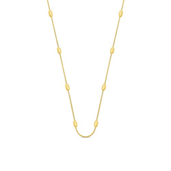 Ball Pendant Rounded Snake Chain - Gold