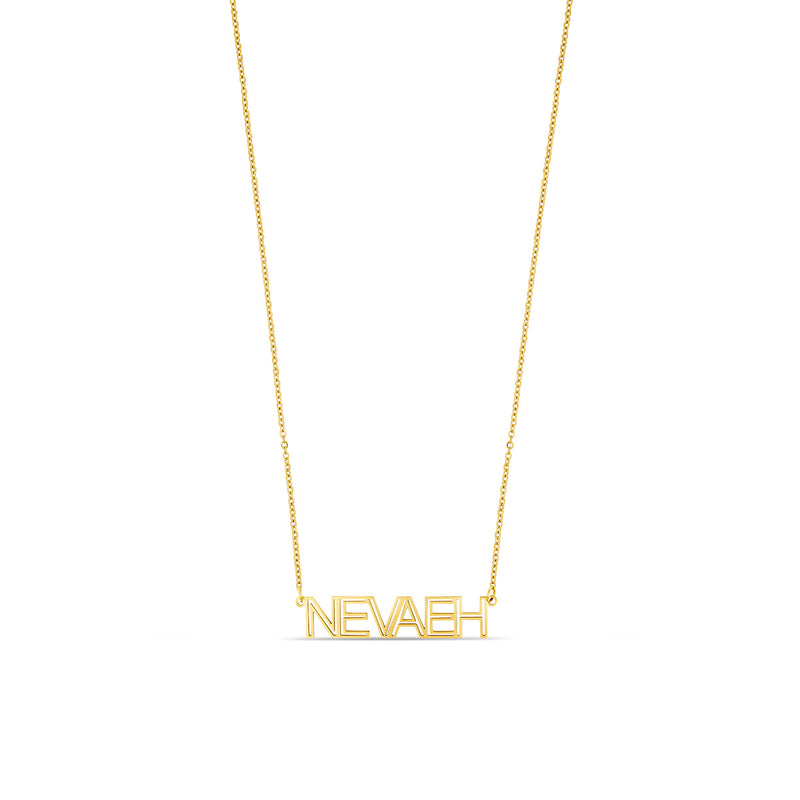 Customised Name Pendant Chain - (Font 21)