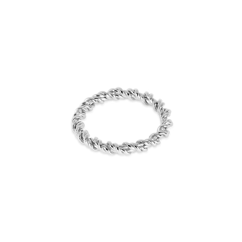 Spiral Chain Ring - Silver