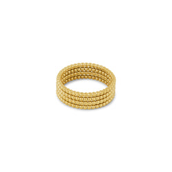 Layered Beads Fidget Ring - Gold