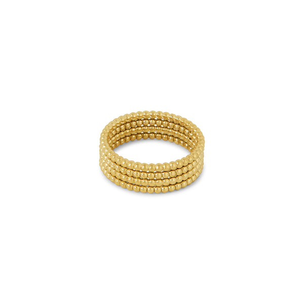 Geschichteter Perlen-Fidget-Ring - Gold