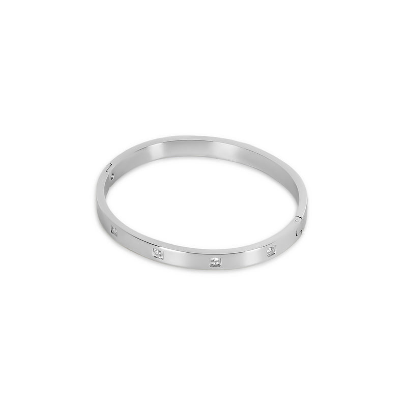 Box Stone Bracelet - Silver