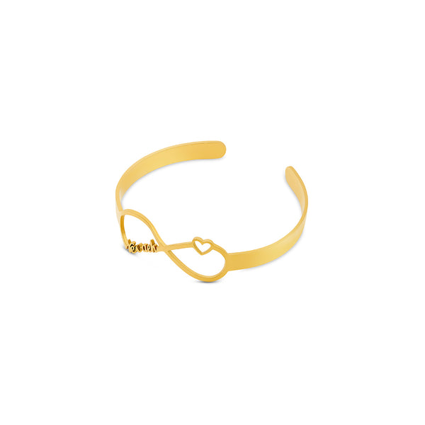 Customised Infinity Bangle Bracelet - (Font 25)