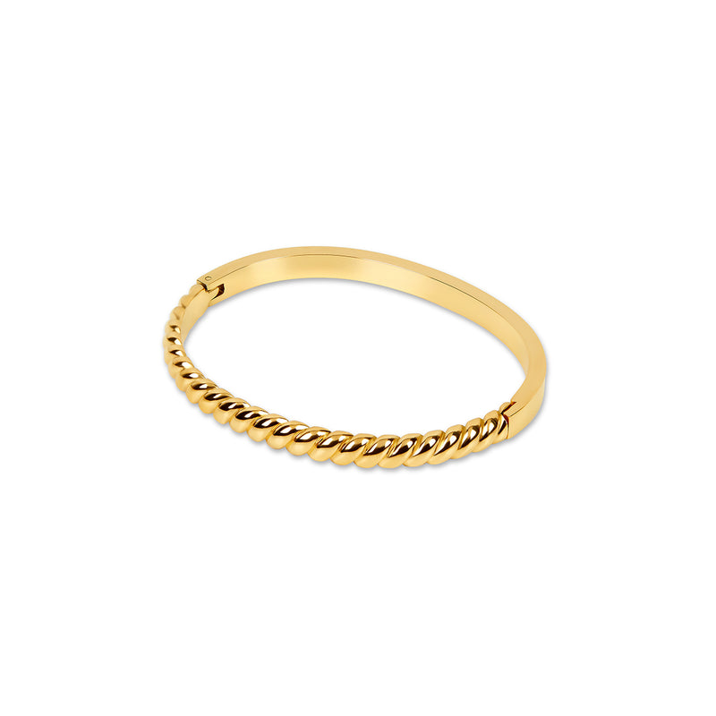 Croissant Bangle Bracelet - Gold