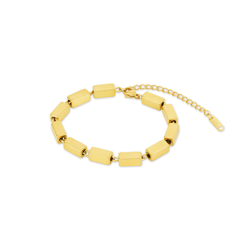 Rectangle Chain Bracelet - Gold