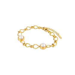 Cora Pearl Pendant Bracelet - Gold