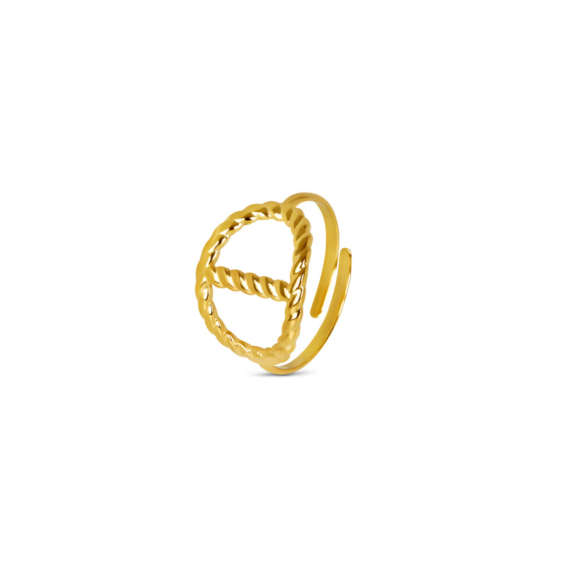 Split Spiral Pendant Ring - Gold