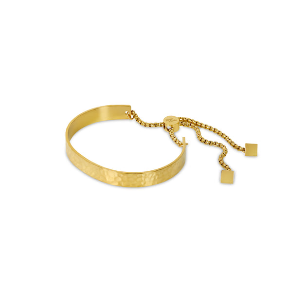 Nevaeh Plate Adjustable Bracelet - Gold