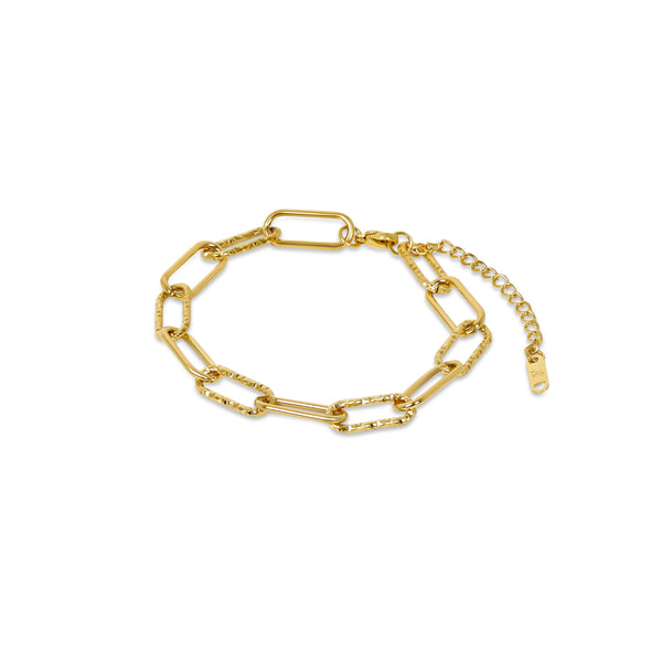 Rigid Link Chain Bracelet - Gold