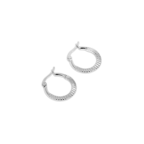 Catania Huggie Earrings - Silver