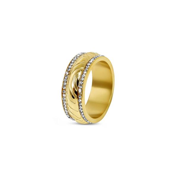 Paphos Luxe Stein Ring - Gold