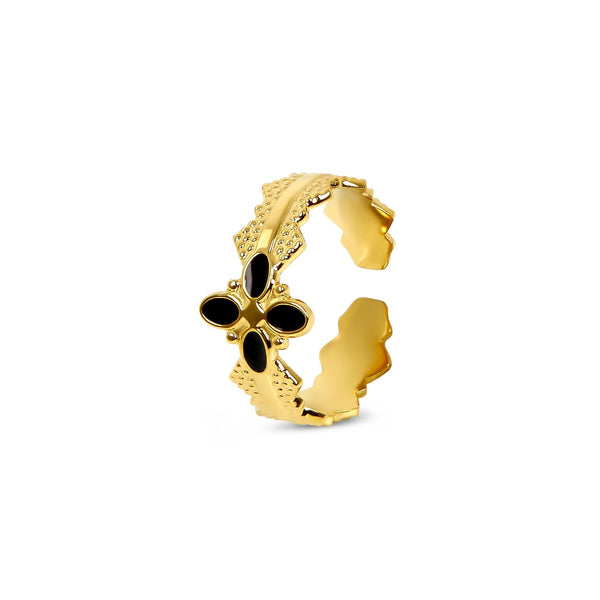 Blüte Verstellbarer Ring - Gold