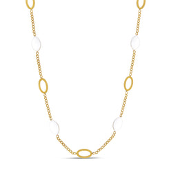 Angellica Oval Pendant Necklace - Gold