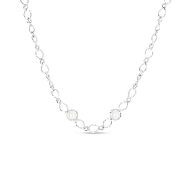 Cora Pearl Pendant Necklace - Silver