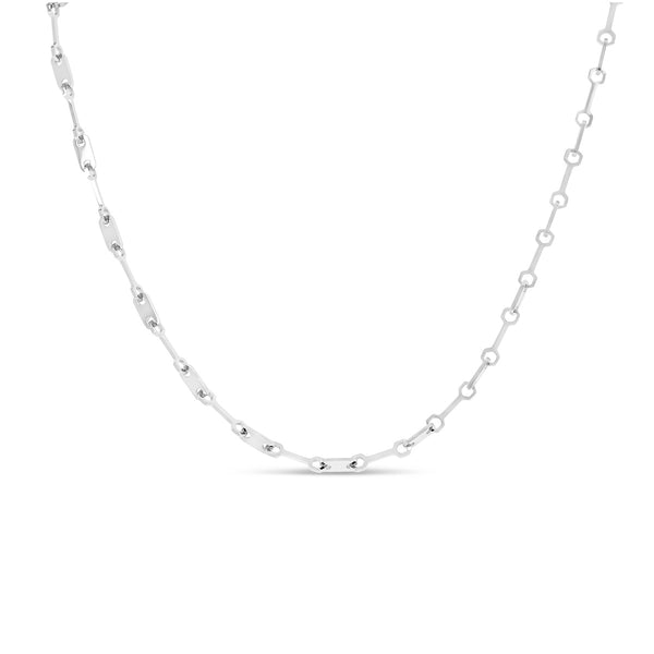 Tablet Clip Chain Necklace - Silver