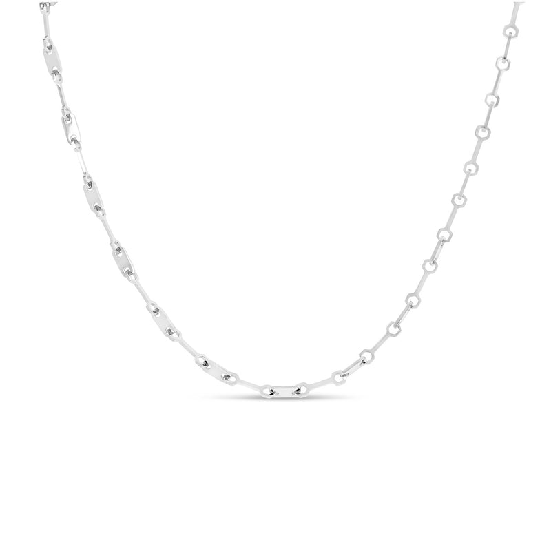 Tablet Clip Chain Necklace - Silver