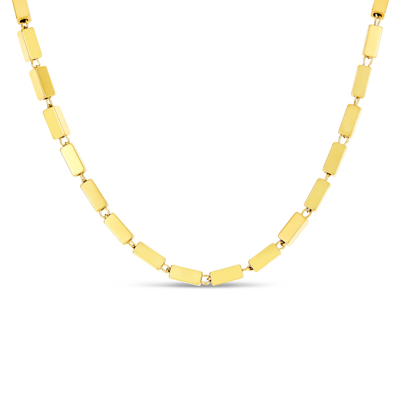 Rectangle Chain Necklace - Gold