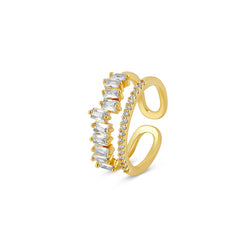 Chandalier Layered Adjustable Ring - Gold