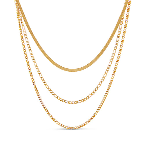 Essential Layered Chain Set - Gold