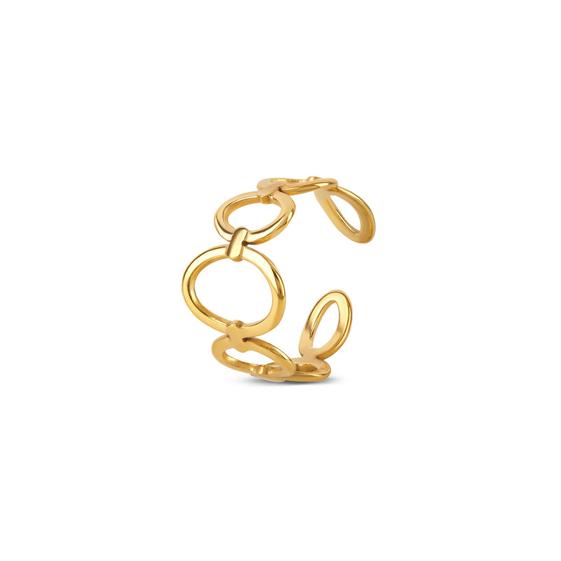 Oval Muse Adjustable Ring - Gold