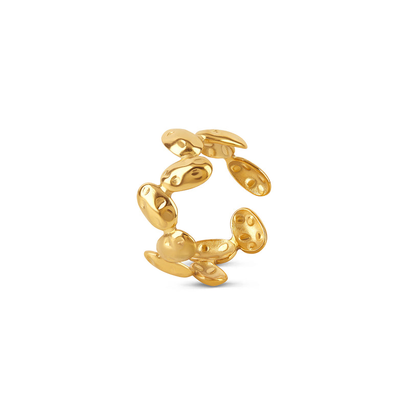 Petal Dot Adjustable Ring - Gold