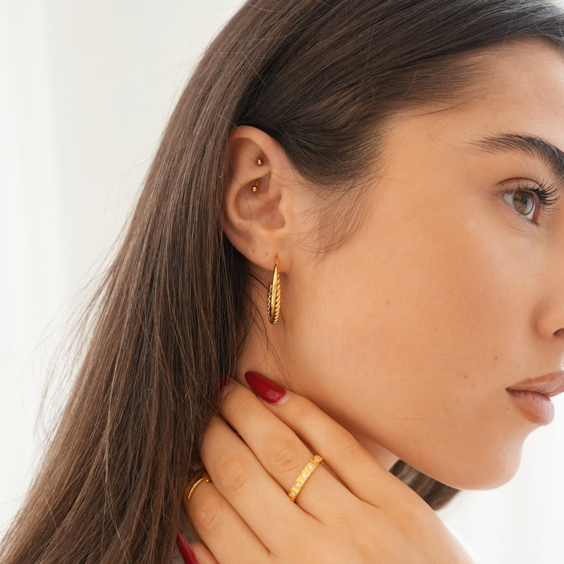 Madison Hoop Earrings - Gold