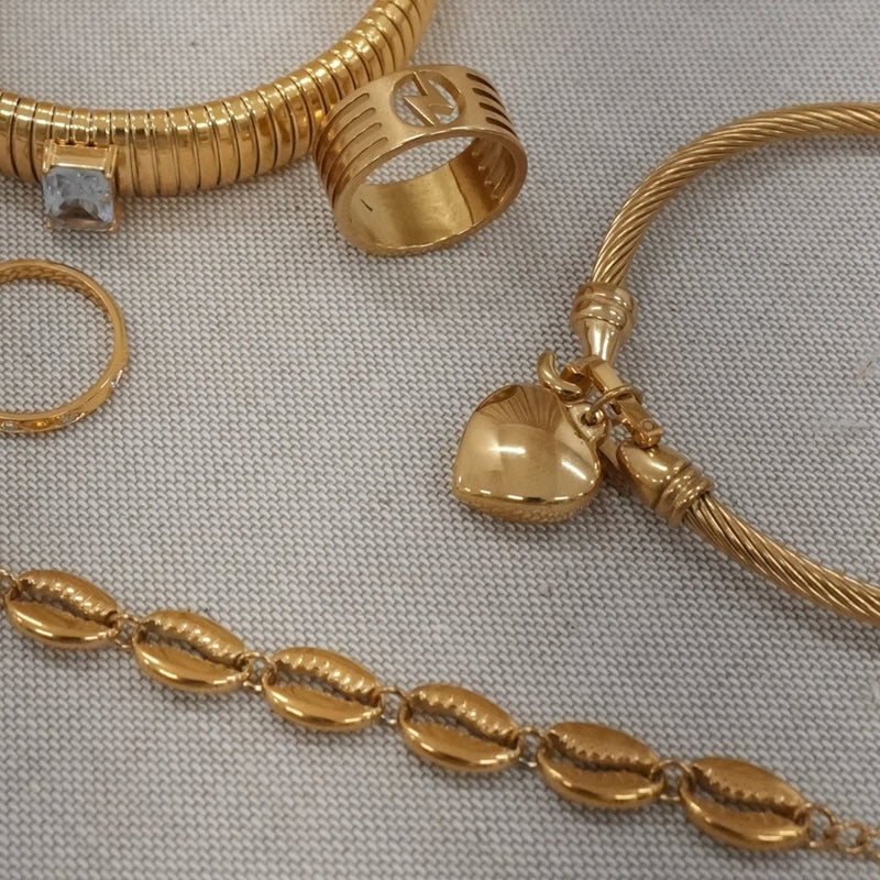 Herz-Anhänger-Armband - Gold