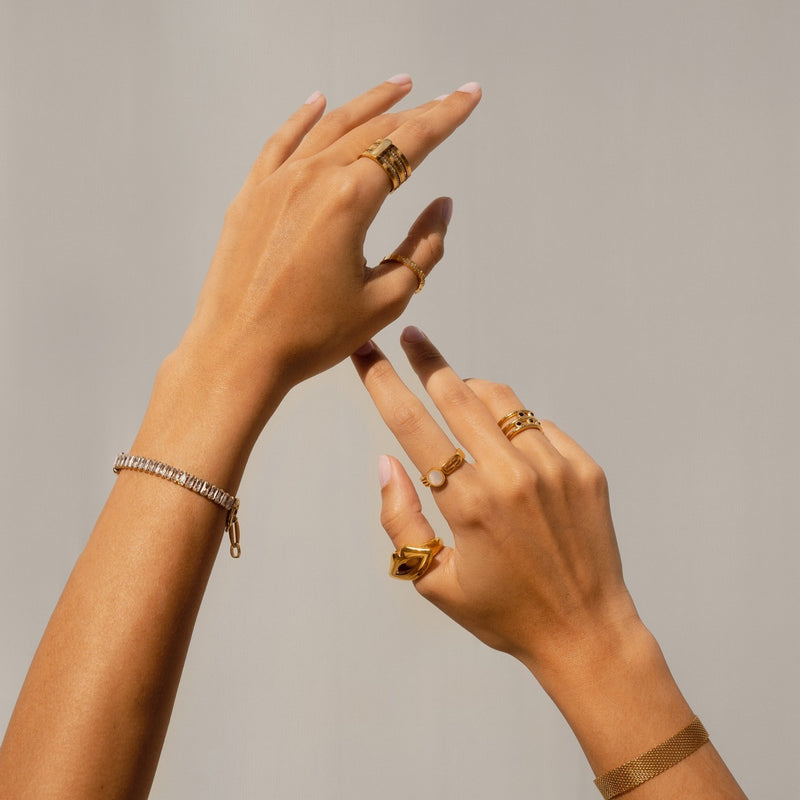 Cordelia Kontrast-Armband - Gold