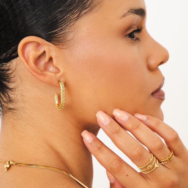 Ariana Hoop Earrings - Gold