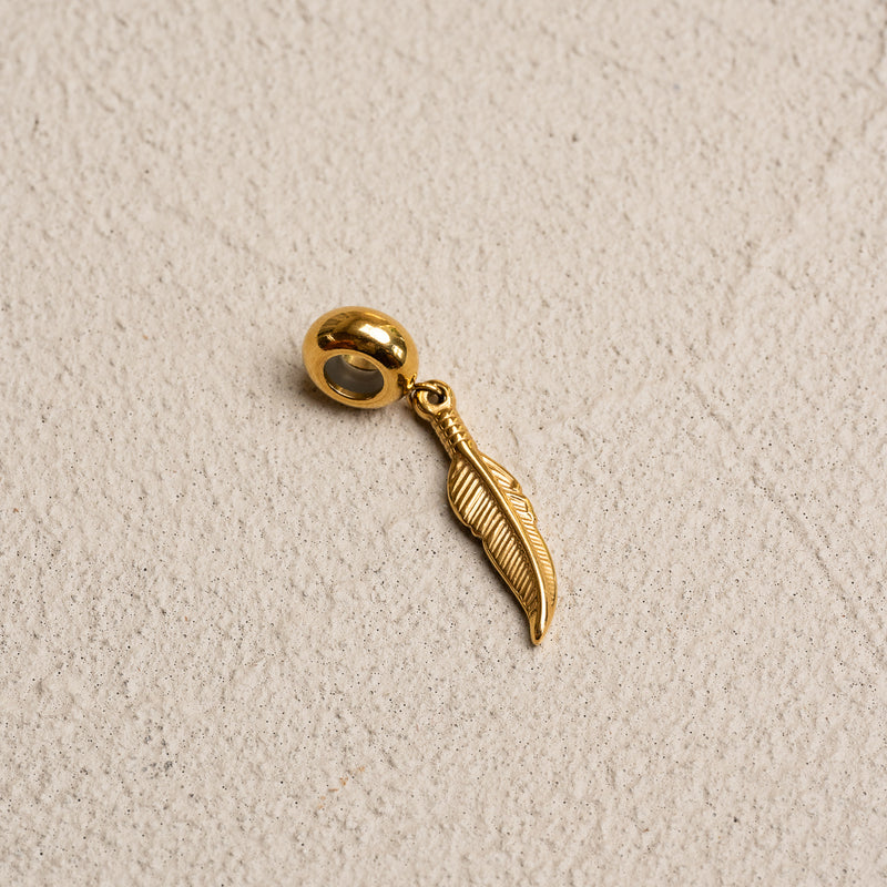 Feather Charm - Gold