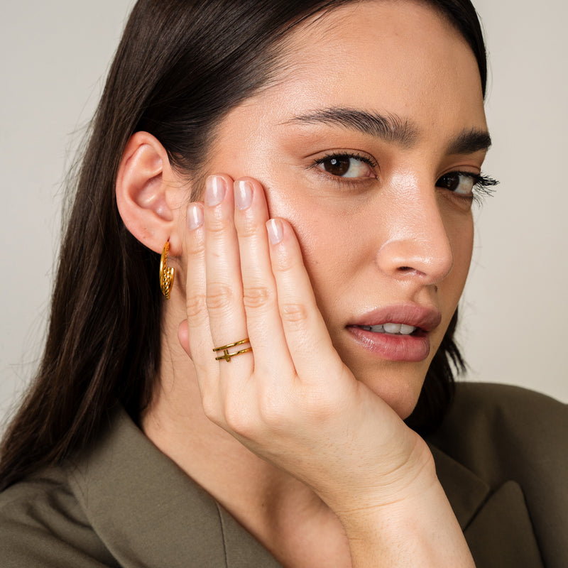 Zion Geometric Ring - Gold