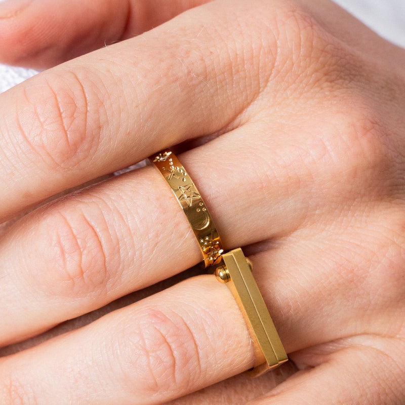 Ineos Stone Ring - Gold