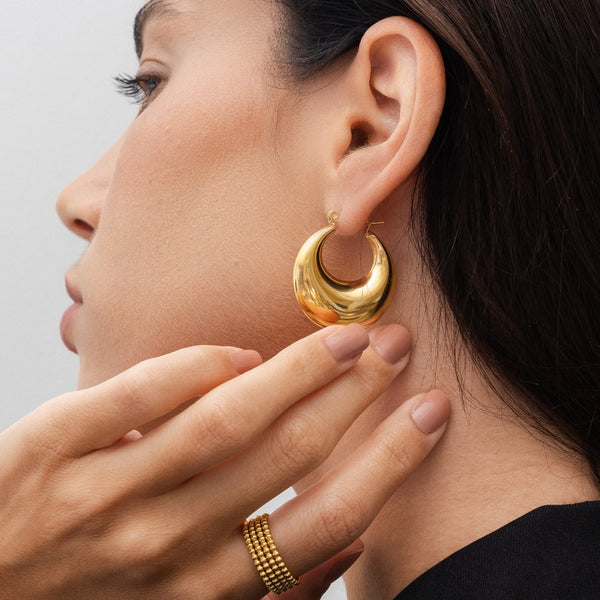 Clara Hoop Earrings - Gold