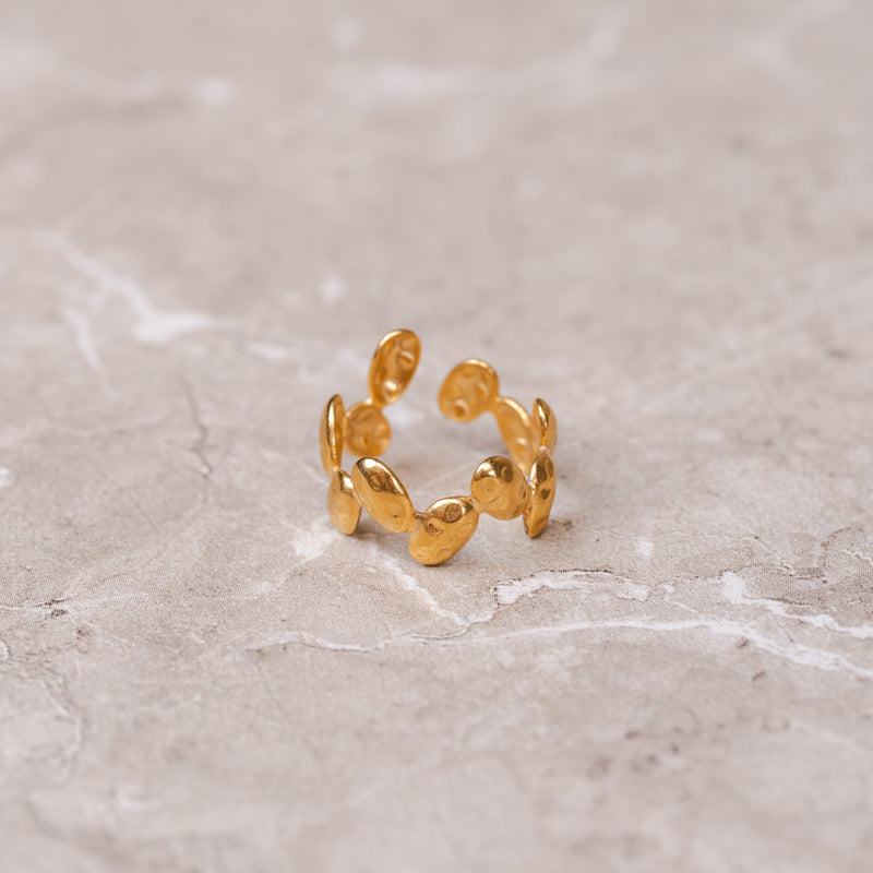 Petal Dot Adjustable Ring - Gold