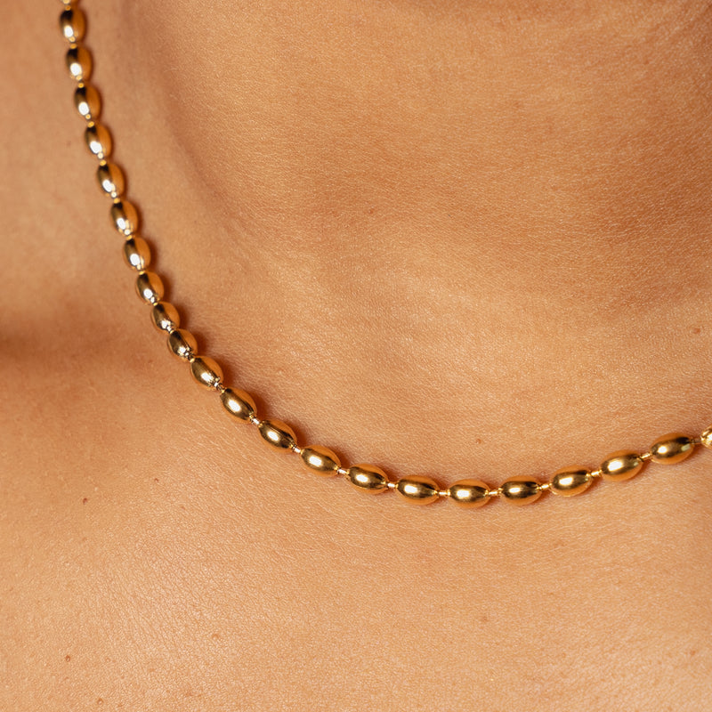 Bead Chain Necklace - Gold