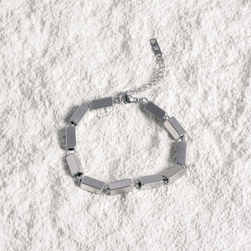 Rectangle Chain Bracelet - Silver