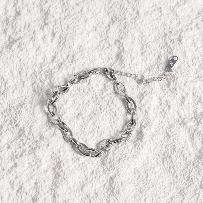 Oval Loop Chain Bracelet - Silver