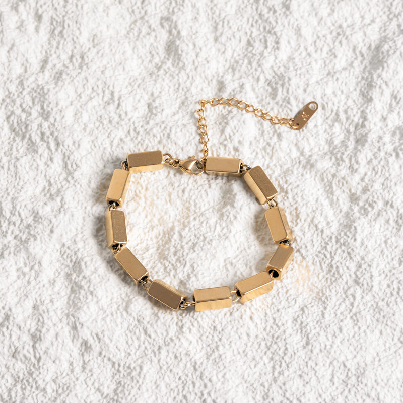 Rectangle Chain Bracelet - Gold