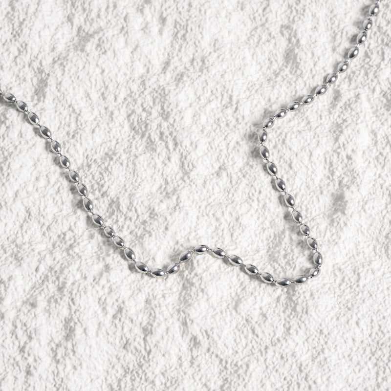 Bead Chain Necklace - Silver