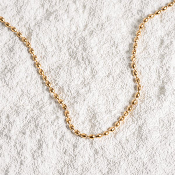 Bead Chain Necklace - Gold